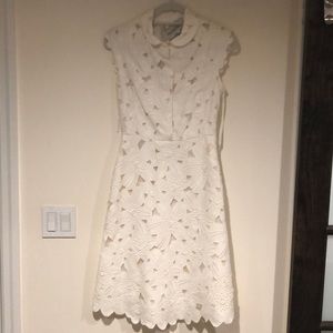 VALENTINO Mine Flower Lace White Sun Dress